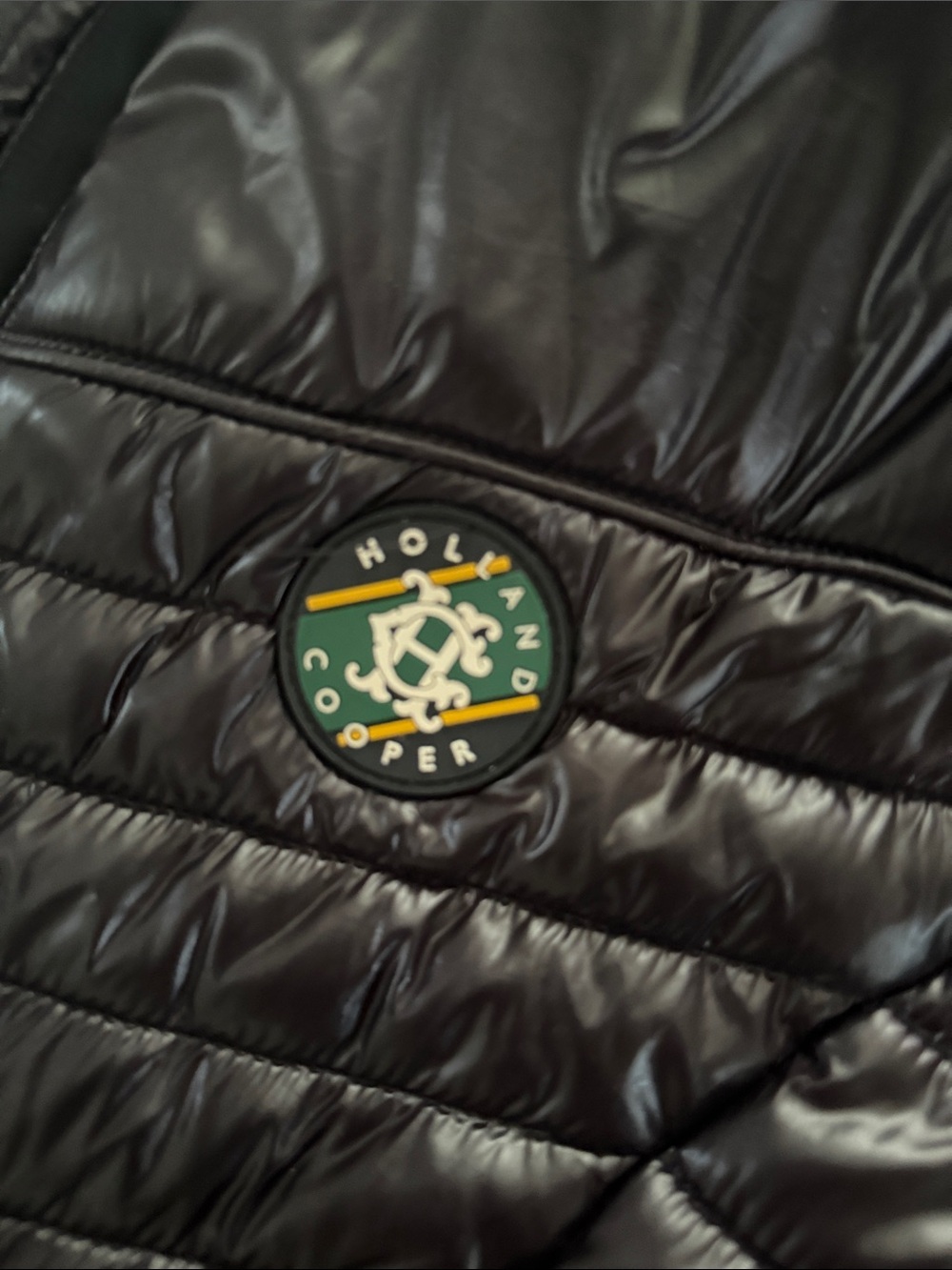 Women's Black Quilted Puffer Jacket with Stand Collar - Picture 5 of 5